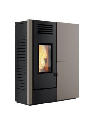 525079 Caminetti Montegrappa AW18 EVO Suono Poêle à granulés pour chauffer l'eau 18 kw - revêtement en acier grège