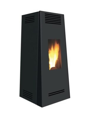 525538 Caminetti Montegrappa NPS7 EVO Timbro Evo Poêle à granulés à air chaud avec ventilation smart 7 kw - revêtement en acier noir