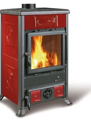58461 Nordica ROSSELLA R1 BII Poêle à bois air chaud convection naturelle 9 kw - bordeaux liberty revêtement majolique